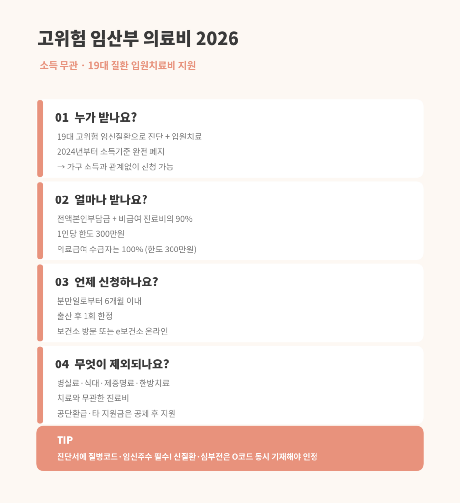 고위험 임산부 의료비 2026
